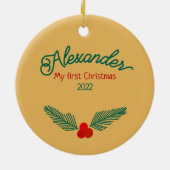 クリスマスクラッカー セラミックオーナメント (裏面)