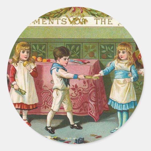 クリスマスクラッカー ラウンドシール (正面)