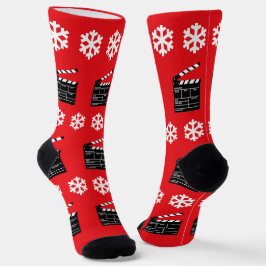 クリスマスクラッパーボードと雪片おもしろい映画 ソックス