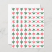 クリスマスクラップブック紙 – 雪の模様 – 白 (正面/裏面)