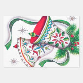 クリスマスクラフトおもしろい紙レトロヴィンテージ ラッピングペーパーシート (正面2)