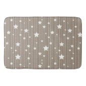 クリスマスクラフトぶら下がった休暇の白い星 バスマット (正面)