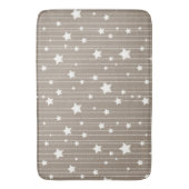 クリスマスクラフトぶら下がった休暇の白い星 バスマット (正面縦)