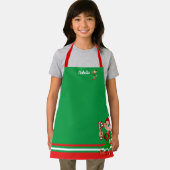 クリスマスクラフト又はベーキングチャイルドの名前エプロン エプロン (インサイチュ)