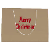 クリスマスクラフト紙色まで開かない ラージペーパーバッグ (裏面)