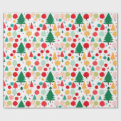 クリスマスクラフト ラッピングペーパー (フラット)