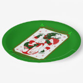 クリスマスクランパスサンタ ペーパープレート (アングル)