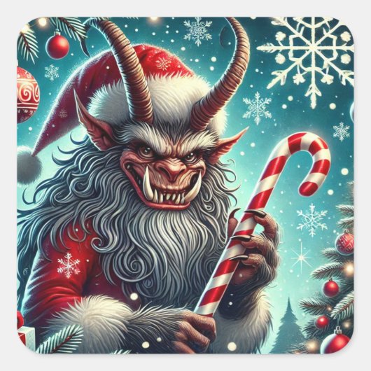 クリスマスクランパスステッカー スクエアシール (正面)