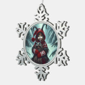 クリスマスクランプスオーナメント スノーフレークピューターオーナメント (右)