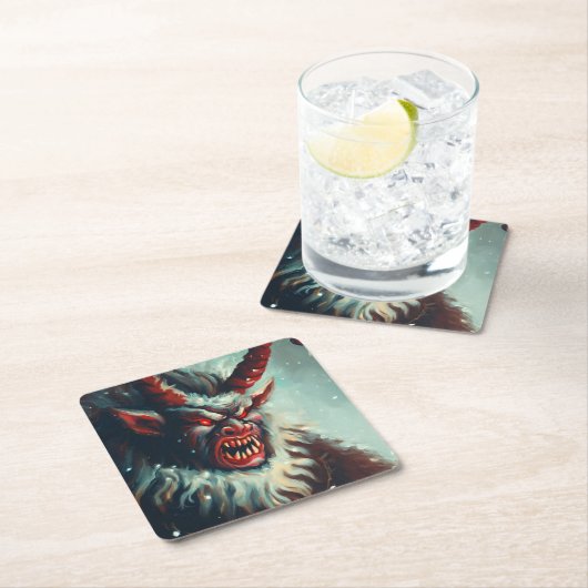 クリスマスクランプス3 スクエアペーパーコースター (インサイチュ)