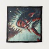 クリスマスクランプス3 タペストリー (正面(横))