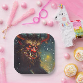 クリスマスクランプス4 ペーパープレート (パーティー)