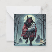 クリスマスクランプス ノートカード (正面)