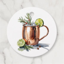 クリスマスクランベリーモスクワムルカクテルギフトラベル