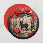 クリスマスクリスパーソナライズカー素朴ド (正面/裏面)