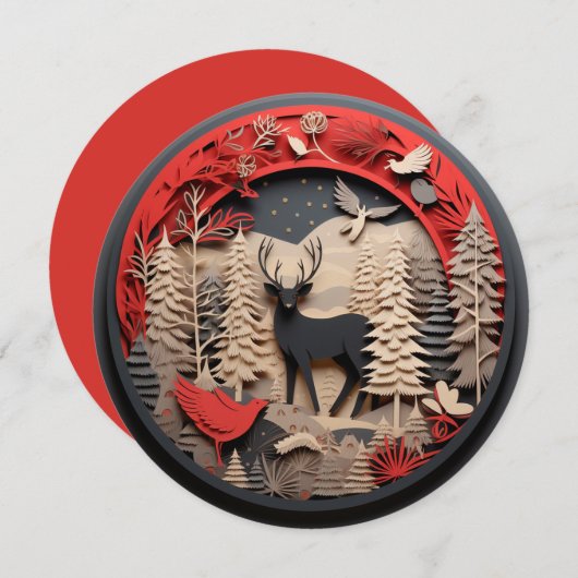 クリスマスクリスパーソナライズカー素朴ド (正面/裏面)