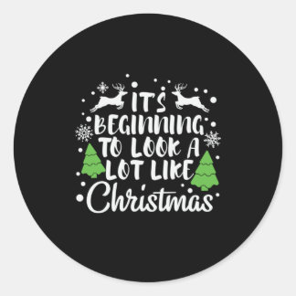 クリスマスクリスマスによく似て始めている ラウンドシール