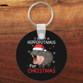 クリスマスクリスマスのカバが欲しい キーホルダー (正面)