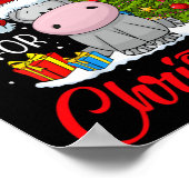 クリスマスクリスマスのカバが欲しい ポスター (角)