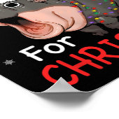 クリスマスクリスマスのカバが欲しい ポスター (角)