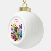 クリスマスクリスマスオーナメントギフト格言パーティー セラミックボールオーナメント (右)