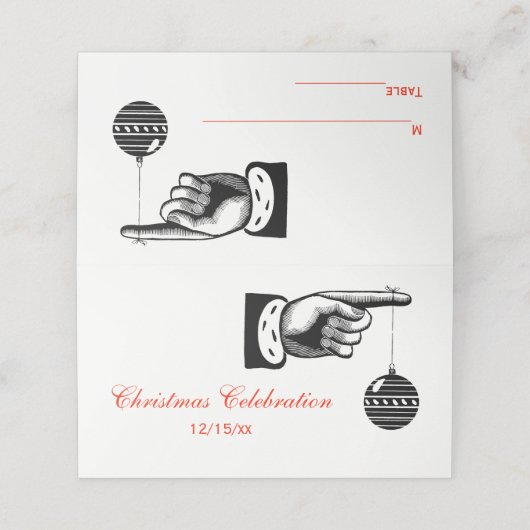 クリスマスクリスマスオーナメント#3エスコートカード座席表 プレイスカード (外部開封)