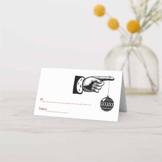 クリスマスクリスマスオーナメント#3エスコートカード座席表 プレイスカード (裏面)