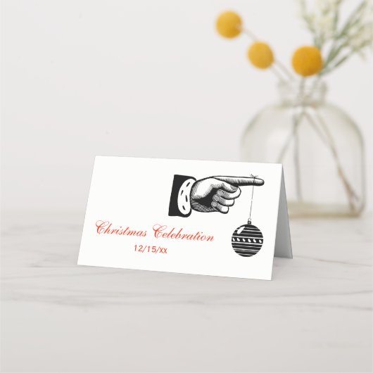 クリスマスクリスマスオーナメント#3エスコートカード座席表 プレイスカード (正面)