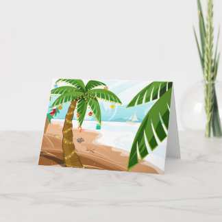 クリスマスクリスマスカードのビーチ シーズンカード