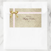 クリスマスクリスマスガーリーベーキングピンク&バ素朴ラップ 長方形シール (バッグ)