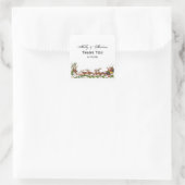 クリスマスクリスマスサンタスレイトインディア縁どー スクエアシール (バッグ)