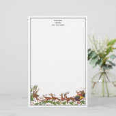 クリスマスクリスマスサンタスレイトインディア縁どー 便箋 (スタンド正面)