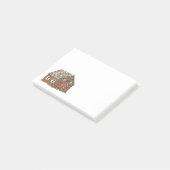 クリスマスクリスマスジンジャーブレッドハウスホリデーキャンディ ポストイット (アングル)