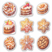 クリスマスクリスマスジンジャーブレッドCookieセット9 シール (正面)