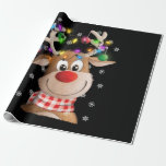 クリスマスクリスマストナカイChristmas lights family ラッピングペーパー<br><div class="desc">トナカイのクリスマスライト：年間のあなたの最高の日に完璧なプレゼント，クリスマスのクリスマスのための家族プレゼント</div>