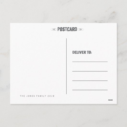 クリスマスクリスマスハウスイラストレーション写真はがき シーズンポストカード (裏面)