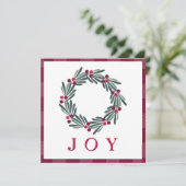 クリスマスクリスマスホリデージョイウォーターカラーグリーティング (スタンド正面)