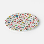 クリスマスクリスマスボール – オーナメント模様 ペーパープレート (アングル)