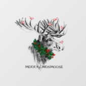 クリスマスクリスマスムースの鳥の窓がしがみつく ウィンドウサイン (シート)