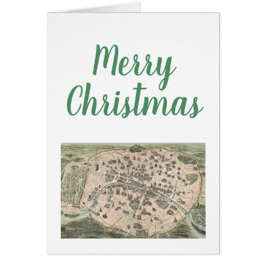 クリスマスクリスマスヴィンテージアンティークパリ通りマップ (正面)