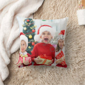 クリスマスクリスマス写真テンプレートの子供または家族 クッション (ブランケット)