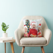 クリスマスクリスマス写真テンプレートの子供または家族 クッション (椅子)