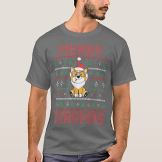 クリスマスクリスマス犬の恋人Corgi所有者メリーコルグマス Tシャツ