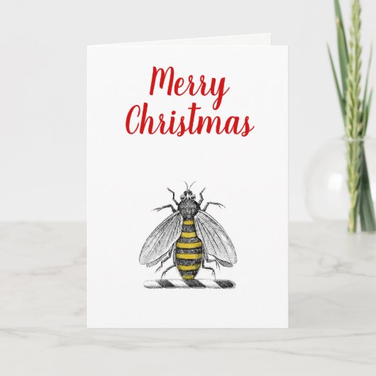 クリスマスクリスマス紋章ヴィンテージビーエンブレムC シーズンカード (正面)