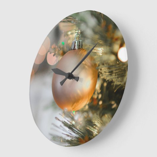 クリスマスクリスマス ラージ壁時計 (傾斜)