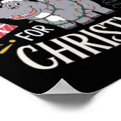 クリスマスクリスマスKにカバが男性へ欲しい ポスター (角)