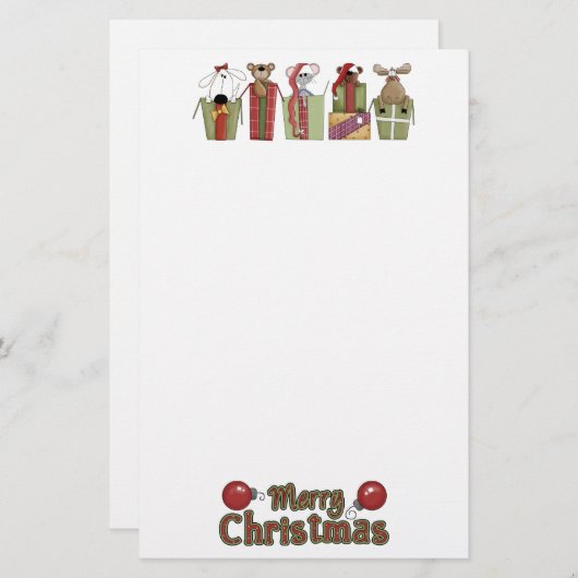 クリスマスクリッター文房具 便箋 (正面/裏面)