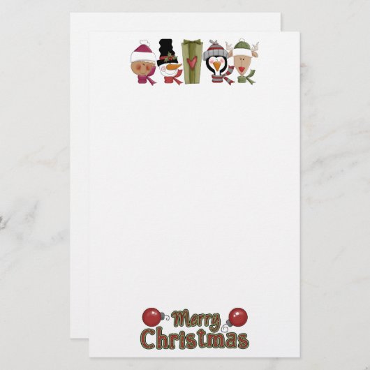 クリスマスクリッター文房具 便箋 (正面/裏面)