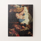 クリスマスクリブストールベツレヘム父ベビーイエス ジグソーパズル (縦)