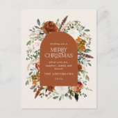 クリスマスクリーエレガントム植物棒フローラ箔 シーズンポストカード (正面)